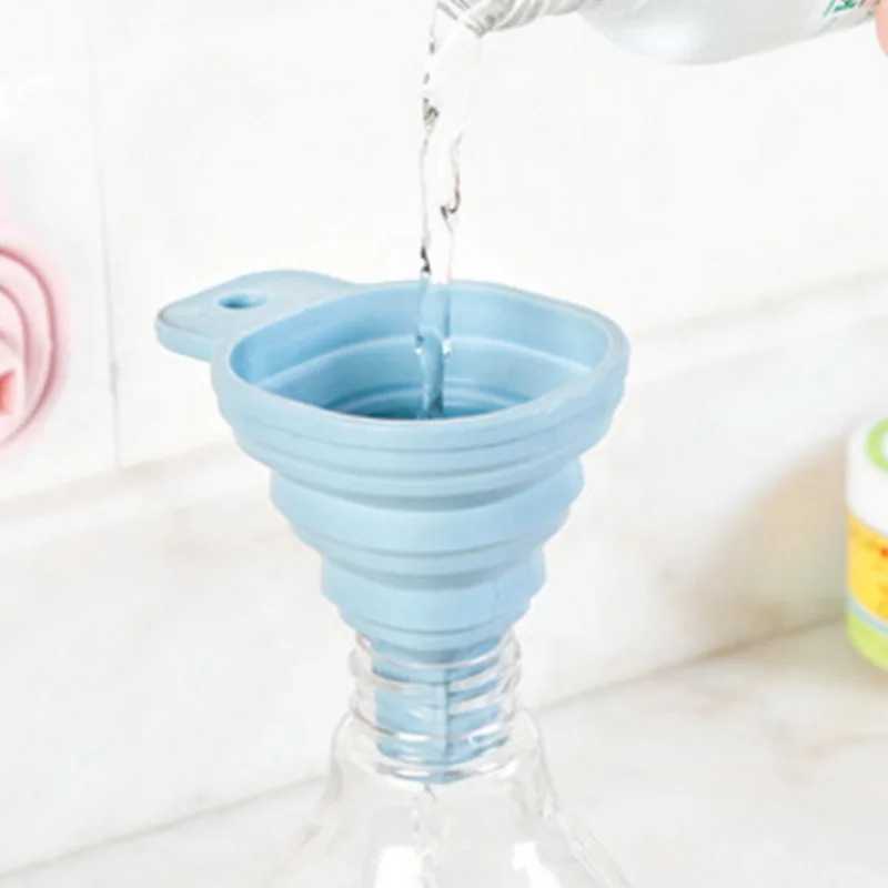 Urijk Protable Mini Silicone Funnels Hopper Cooking Tools Kitchen Supplies Gadgets Foldable Collapsible Style Funnel | Дом и сад