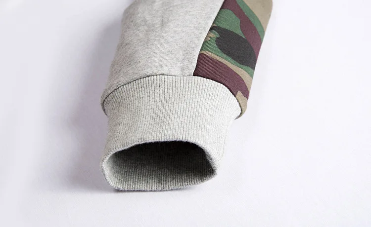 Uwback 2017 Новая Мода Мужская Толстовка Толстовки Мужчины Хип-Хоп Камуфляж Футболка