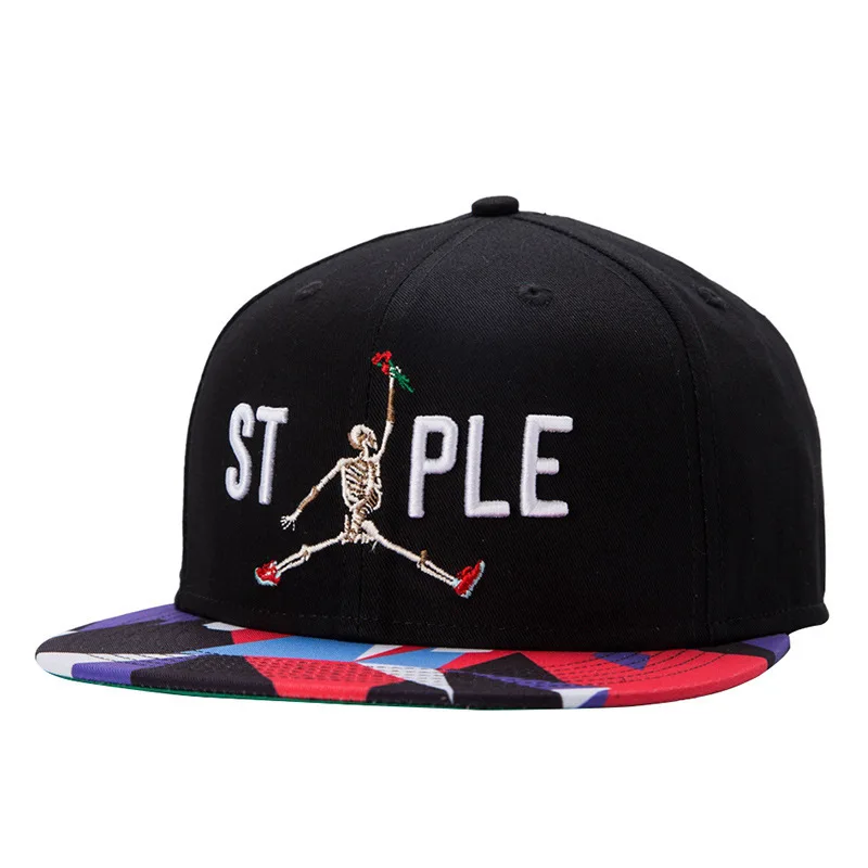 

Spring Rose Hip-Hop Bone Baseball Cap Hat Back Streetwear Caps Gorras Para Hombre Lovers Men Women Hip Hop Snapback Casquette