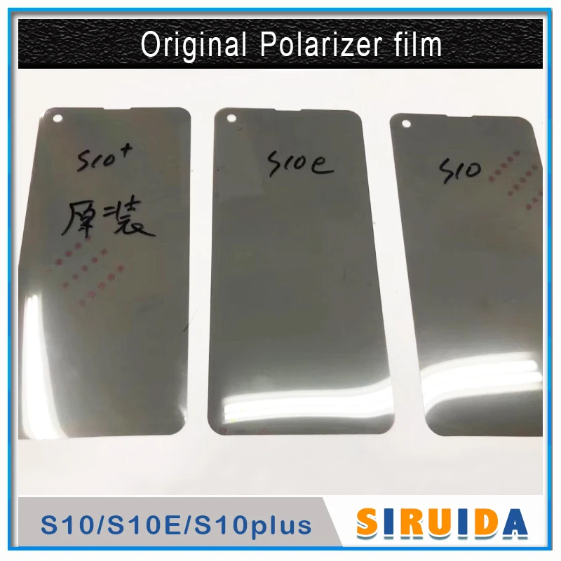 10pcs LCD Polarizer Polarized Film For Samsung Galaxy S10E S10 S10plus S8 plus S9 G950 G9730 Display Polarized Sheet Repairing