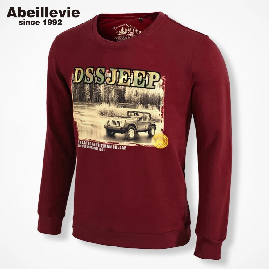 Мужская Трикотажная Толстовка с круглым вырезом Европейский и американский