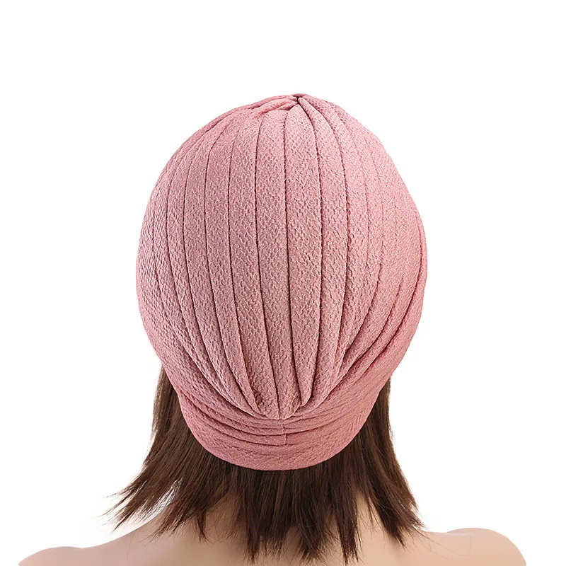 Женские новые банданы ретро-моды тюрбан шляпы леди спа однотонные кепки для макияжа религиозного стиля Баотоу теплые индийские.