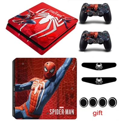 YSP4S-2749 Наклейка из кожи яда паука для Playstation 4 PS4 тонкая консоль виниловые наклейки контроллер обложки наклейка s Play station 4 Slim - Цвет: YSP4S-2749