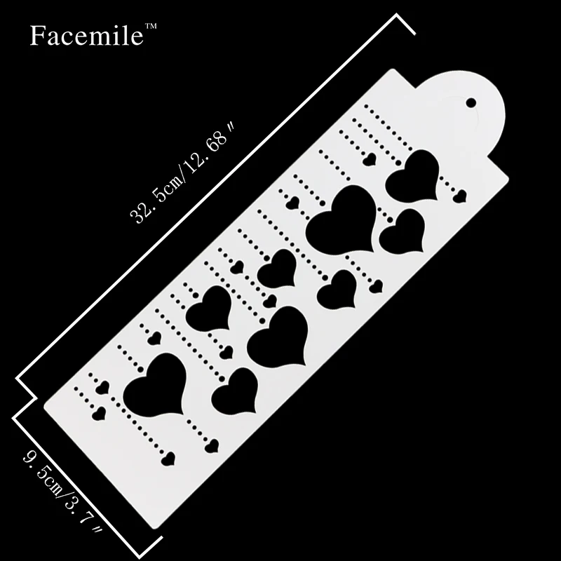 Подвесной трафарет в форме сердца для торта боковой украшения искусственная