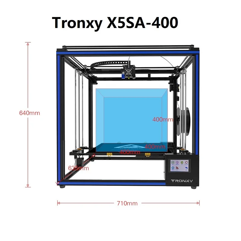 Tronxy X5/X5S DIY 3d принтер, наборы, двойная ось Z, большой размер печати 330*330*400 мм, 3D печать, металлическая рамка, X5SA-400, Tronxy - Цвет: X5SA-400