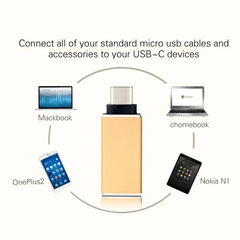 OTG USB C - USB3.0,  OTG Type-C-USB,   Macbook Nexus Nokia N1  Samsung S8 Plus