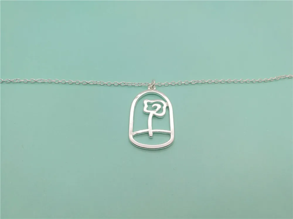 30 штук Магическая Роза в ожерелье из террариума с цветочным принтом символа