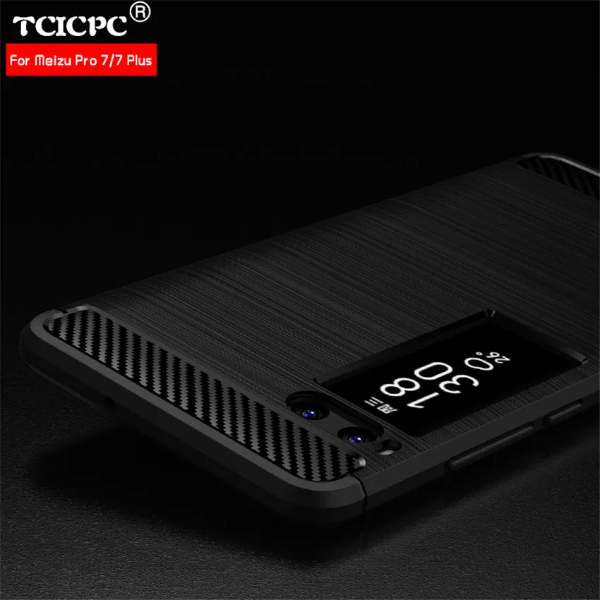 Чехол TCICPC для Meizu Pro 7 чехол оригинал роскошный ультра тонкий углеродное волокно