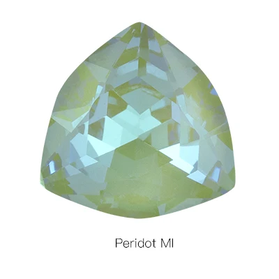 Peridot MI Необычные камни Fat T-riangle Шитье с металлической основой K9 стеклянные стразы с кристаллами для одежды декоративная брошь для изготовления - Цвет: Peridot MI