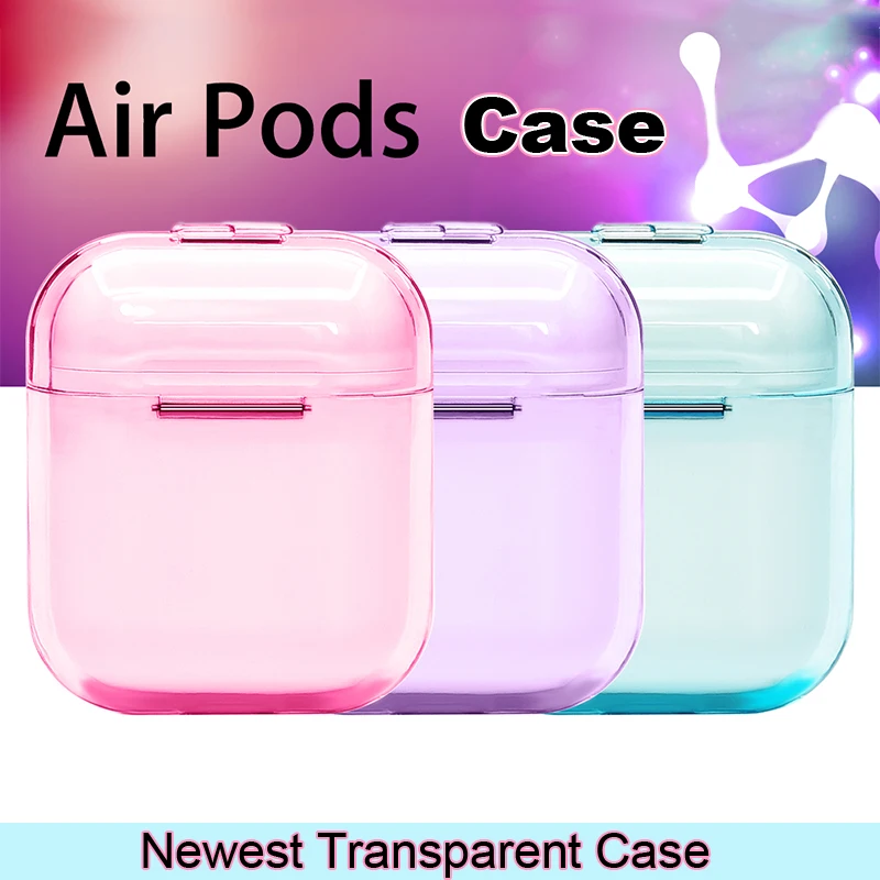 Новейшая модель Прозрачный кристалл чехол для Apple аксессуары Airpods Магнитный