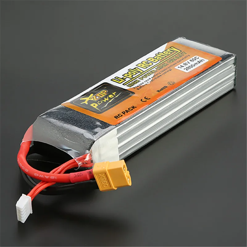 High Quality Reachargeable Lipo Battery ZOP Power 14.8V 2800mAh 4S 60C XT60 Plug For RC Model | Игрушки и хобби