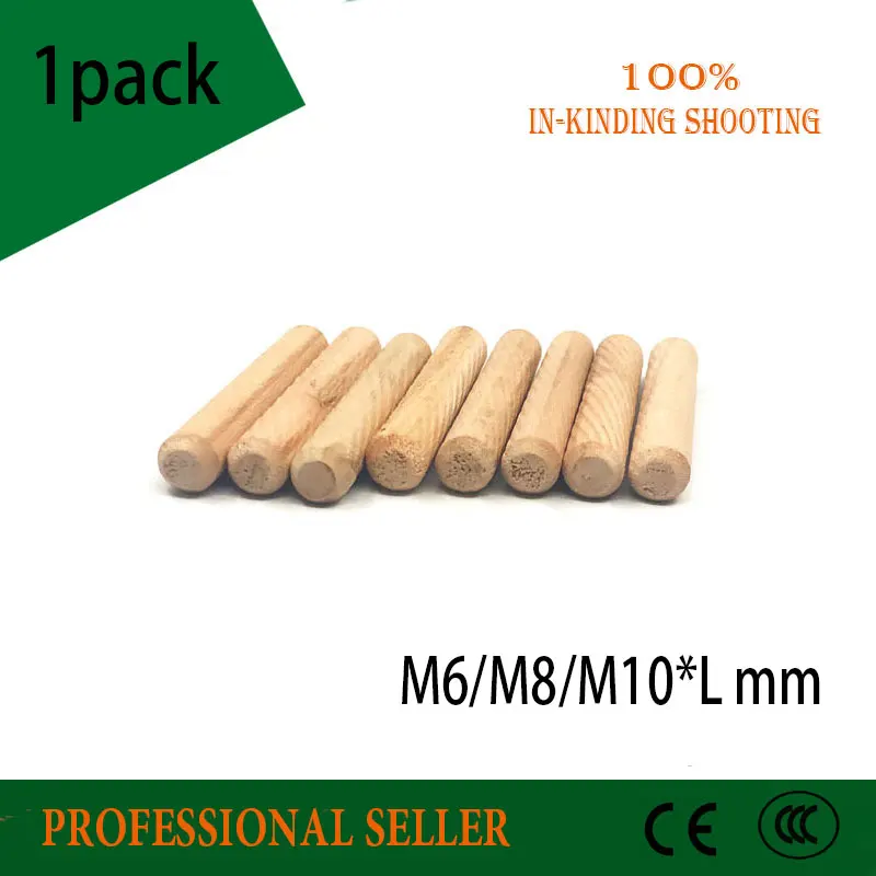 

Furniture Fitting M6/M8/M10*L mm Wooden Dowel Cabinet Drawer Round Fluted Wood Craft Dowel Pins Rods Set wooden dowel pin