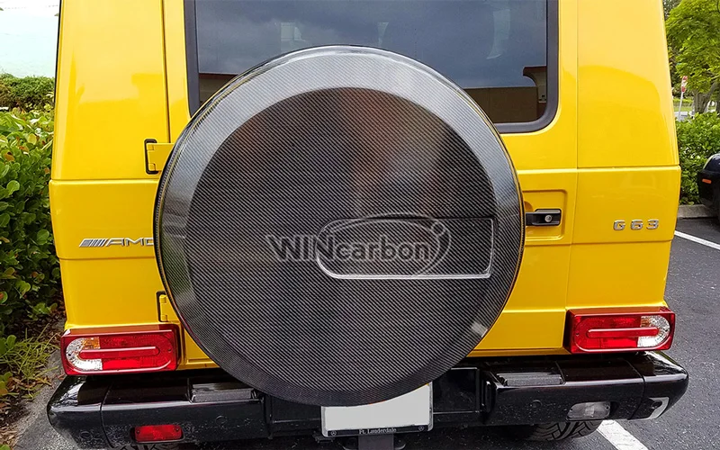 Настоящее карбоновое волокно запасное колесо для BENZ W463 G-Class G500 G55 G63 2013UP