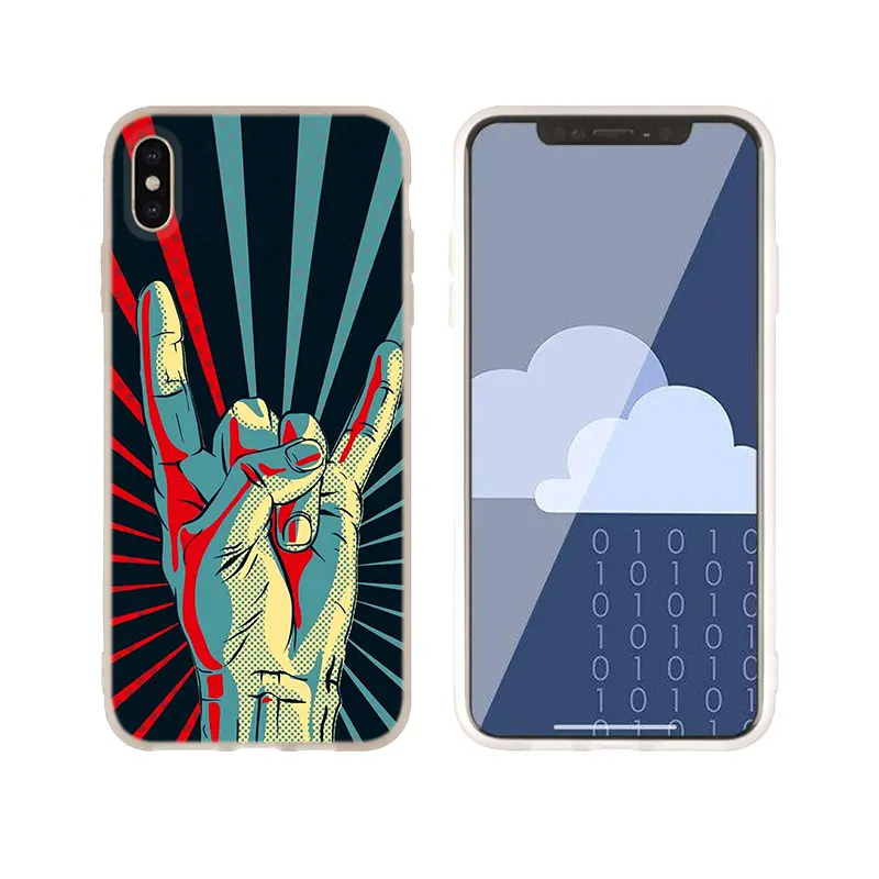 Чехол в стиле панк-рок для iphone XS 11 Pro Max XR X 10, чехол для телефона s для iphone 7 8 plus 6s 5 4S - Цвет: picture 01