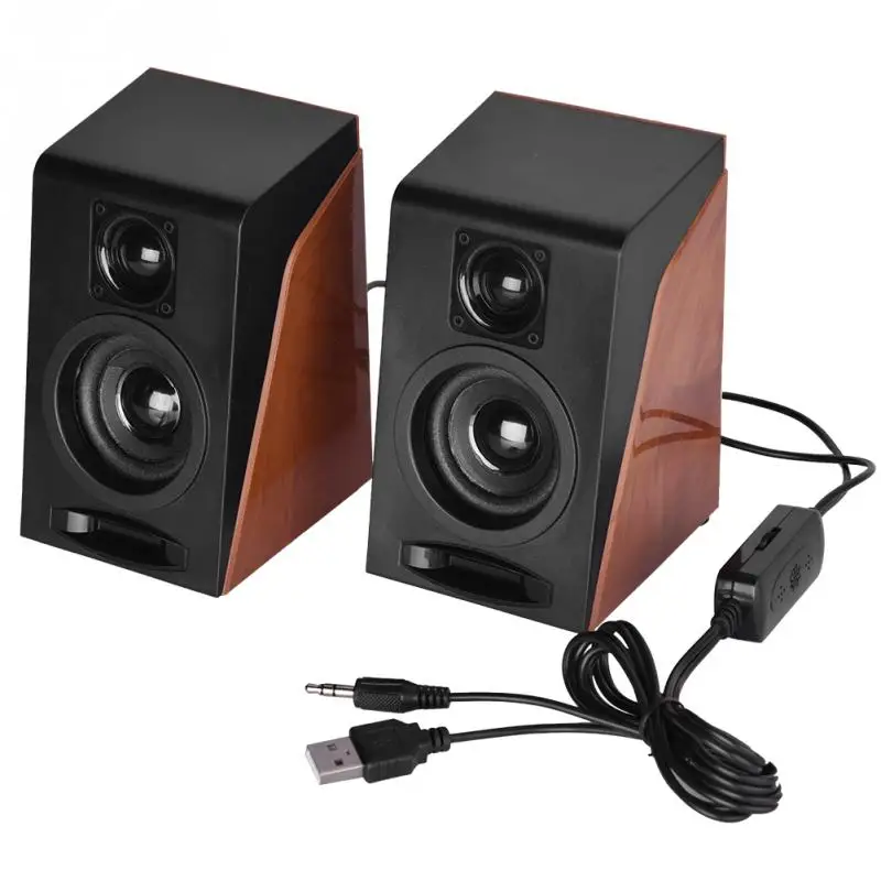 Портативный проводной динамик USB Powered s Jack Настольный стерео HiFi Саундбар Бумбокс