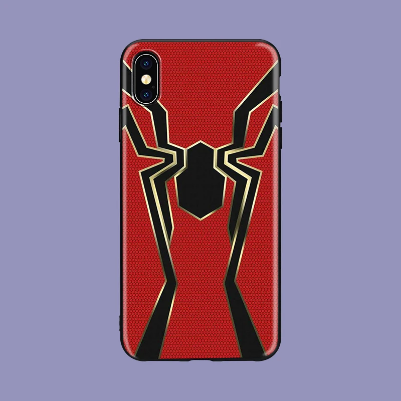 Marvel Супергерои Человек-паук вдали от дома логотип мягкий Чехол для телефона из ТПУ для iPhone 8 7 6 6S Plus X 5 5S SE XS XR max 6plus