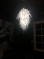 modern glass art chandelier white living room dining room lights hand blown glass chandelier light for new house decoration
