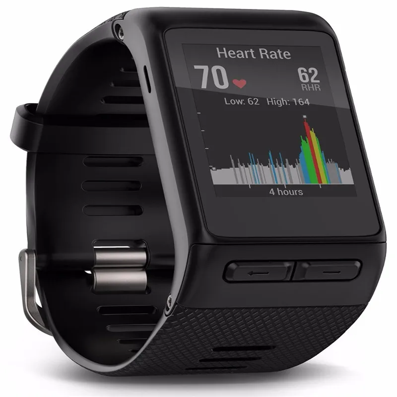 Часы Garmin VivoActive HR с пульсометром черные стандартный размер 010 01605 03 для езды на