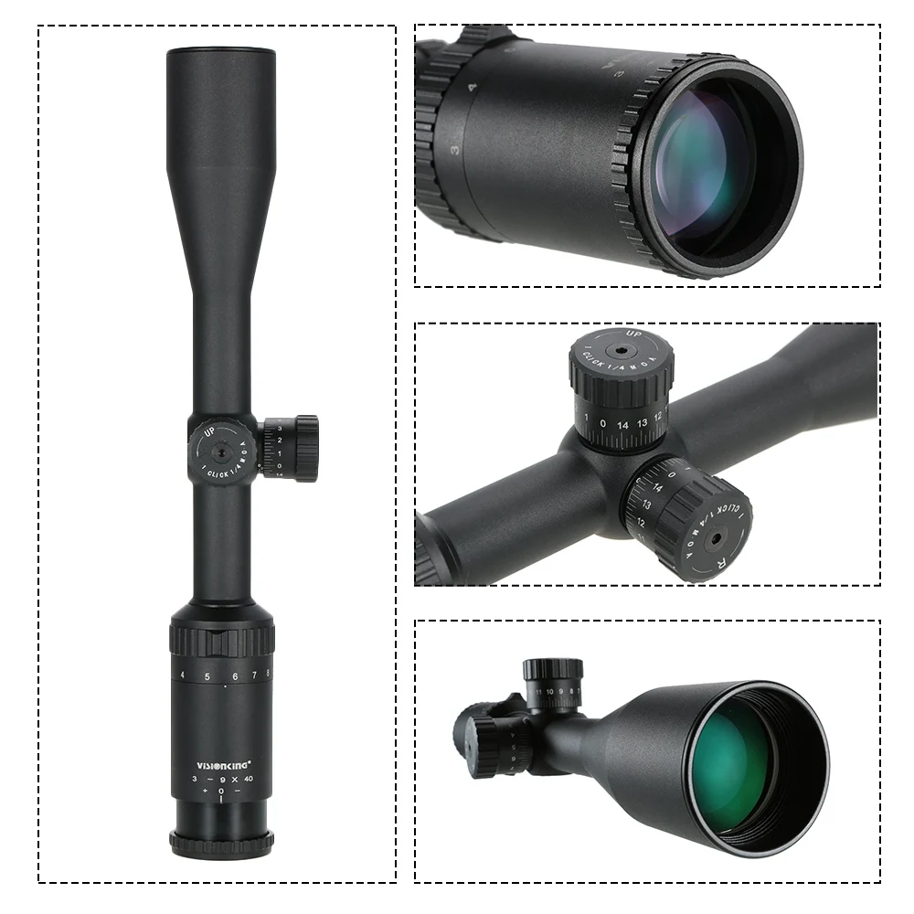 Visionking 3-9X40 Riflescope тактический Водонепроницаемый Fogproof противоударный Mil-Dot Сетка Riflescope охотничий оптический прицел телескоп