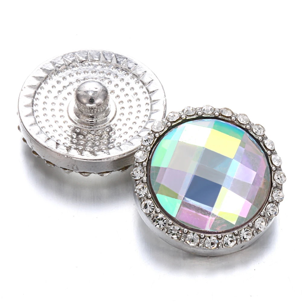6 шт./лот новые ювелирные изделия с кнопками цветные стразы Круглые 18 мм 20