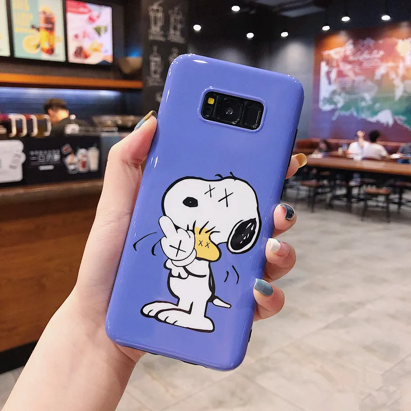 Мягкий чехол для телефона из ТПУ с милой собачкой мидий для Samsung Galaxy S8 S9 S10 Plus, мультяшный чехол для Samsung Note 8 9, Забавный чехол с арахисом