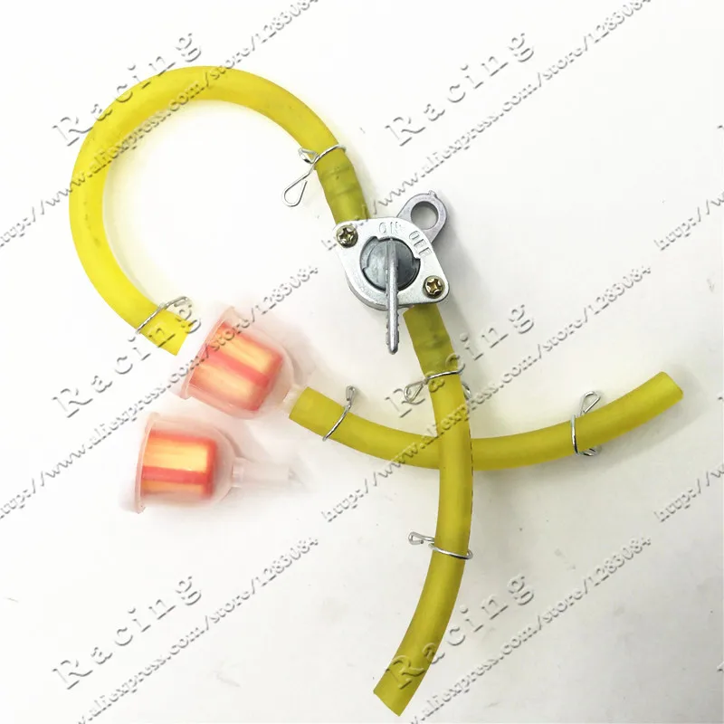 Топливные краны Wtih газовый шланг линия топливный фильтр для 47cc 49cc Китайский Мини Мото квадроцикл ATV 4 Wheeler грязи карманный велосипед мини мопед - Цвет: Yellow