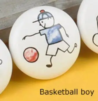 Basketball boy Puxadores детская спальня ящик компьютерный стол книжный шкаф ручка шкафа керамический цвет зеленая ручка без формальдегида - Цвет: Basketball boy