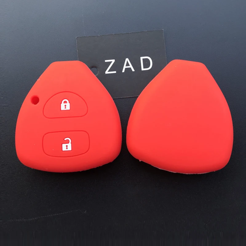 ZAD хвалебный автомобильный силиконовый брелок для ключей, чехол, защитный чехол для Toyota Corolla Rav4 Yaris Avensis/Prado, 2 кнопки
