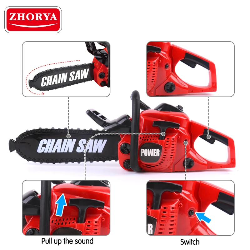 

Zhorya Pretend Play Tool Toys Rotating Chainsaw with Sound Simulation Repair Tool House Play Toys for Boys Children Kids