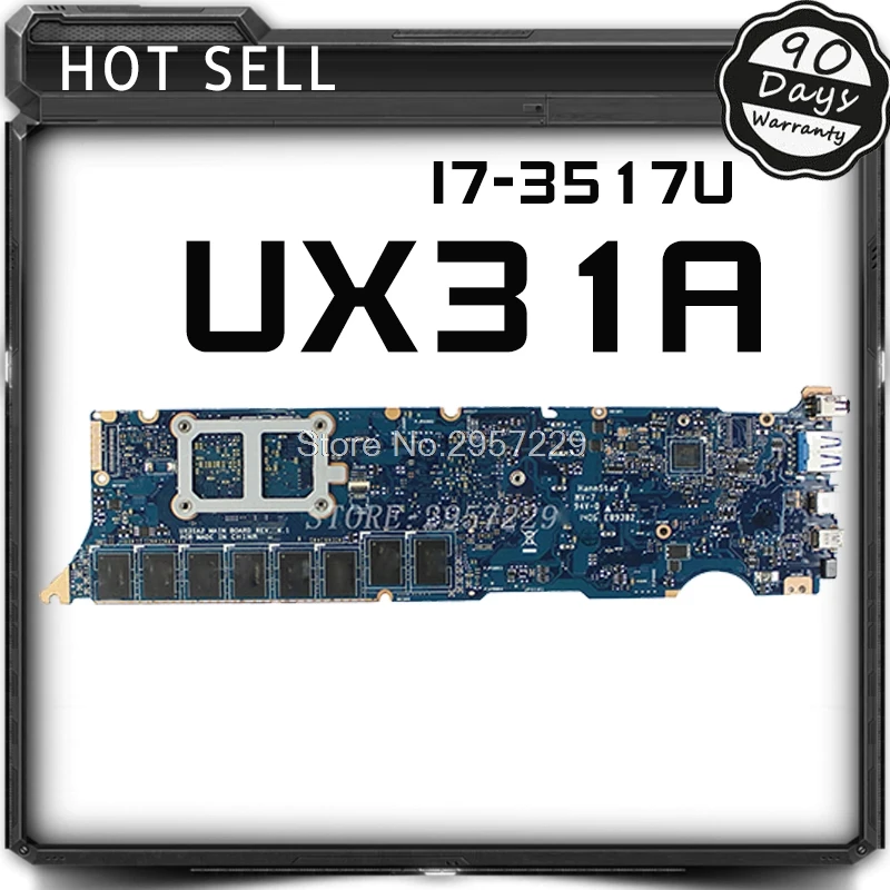UX31A материнская плата i7-3517U-4GB-REV: 2,0 для ASUS UX31A UX31A2 материнская плата для ноутбука UX31A материнская плата UX31A тест материнской платы ОК