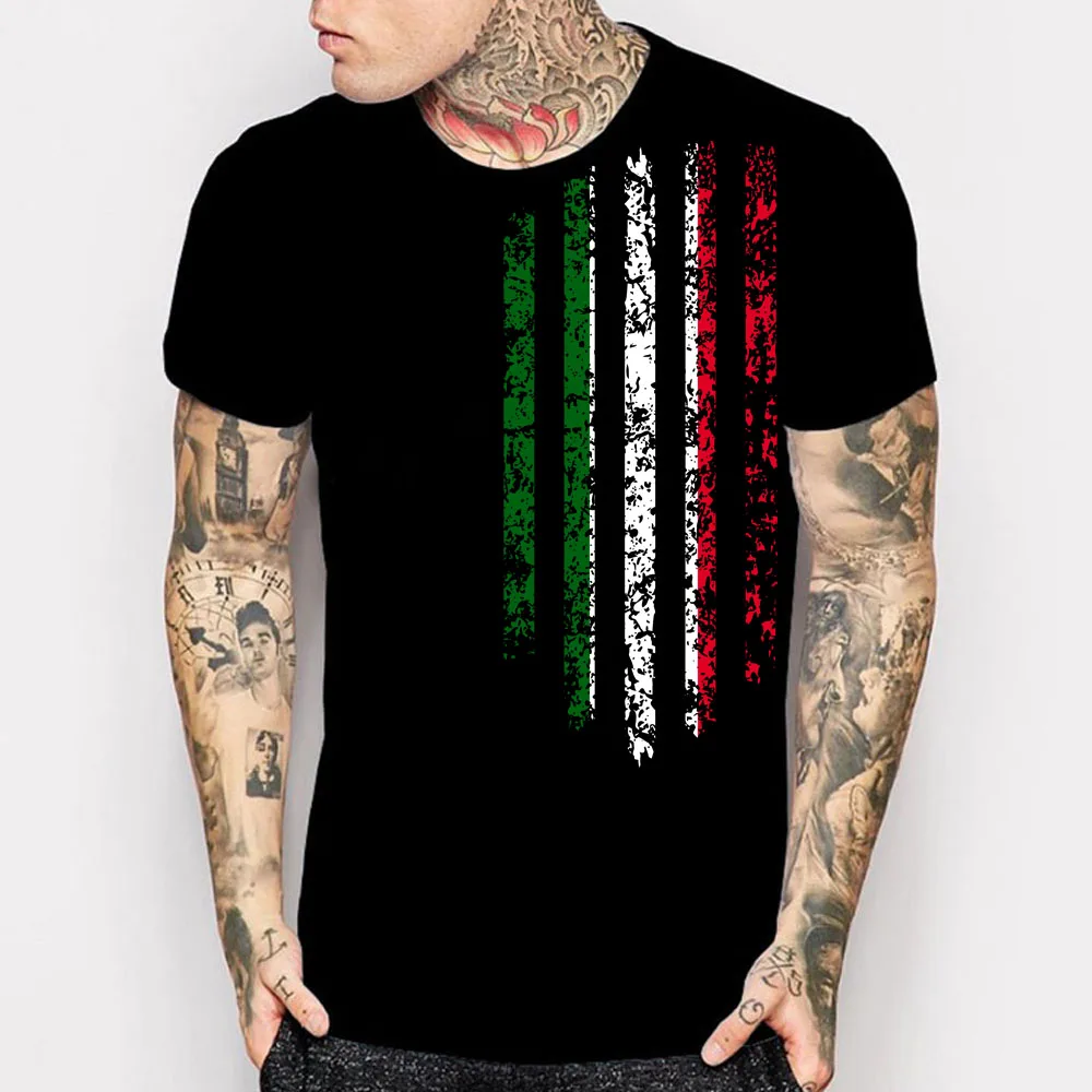 

Ireland Flag Print Black Men's T-Shirts New Summer Fashion Short Sleeve O-Neck Tops Tee New Arrival