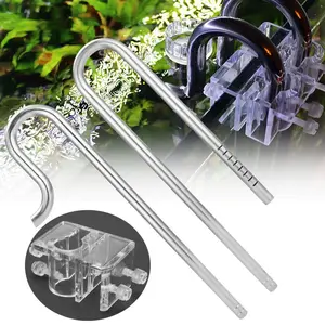 1216 мм аквариум фильтр притока расход воды Нержавеющаясталь трубка Лили трубы аквариума водные резервуар для воды фильтр зажим