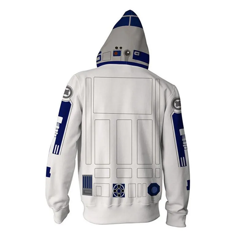 Фильм Звездные войны: Пробуждение силы порг R2-D2 толстовка на молнии для мужчин и женщин Косплей свитер Аниме Костюм 3D печать Новинка