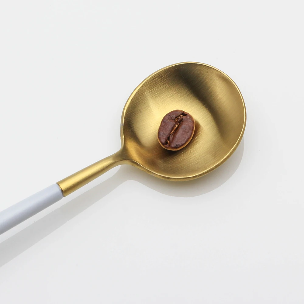 Корейская ложка из нержавеющей стали с длинной ручкой набор ложек для льда