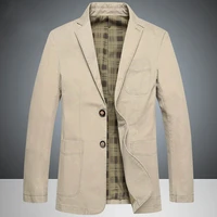 envmenst tops spring brand mens causal business blazer male khaki single breasted cotton slim suit jacket oversize 4xl