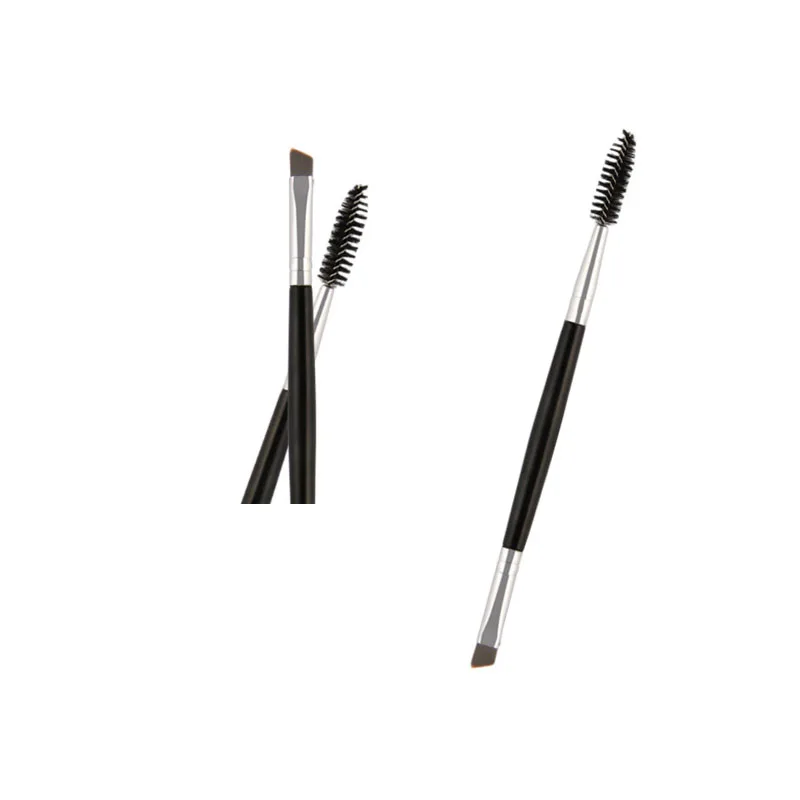 Двухсторонняя кисть для бровей красивый макияж деревянная ручка расческа