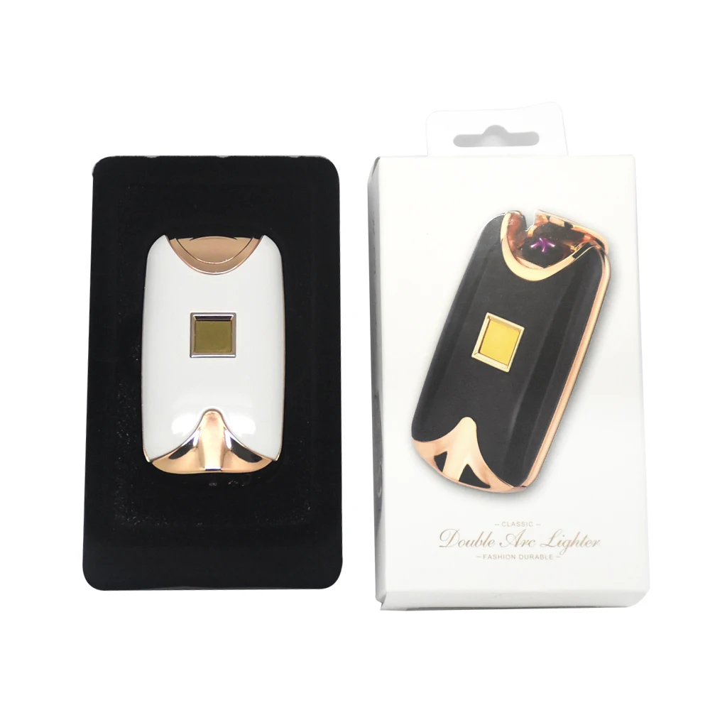 Новинка 2017 лидер продаж USB зажигалка с двойной дугой металлическая беспламенная