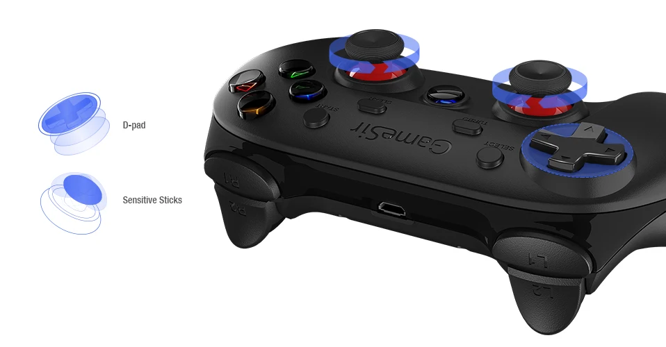GameSir G3s без кронштейна 2,4 ГГц беспроводной Bluetooth проводной геймпад контроллер+ чехол для Android tv BOX смартфон планшетный ПК VR