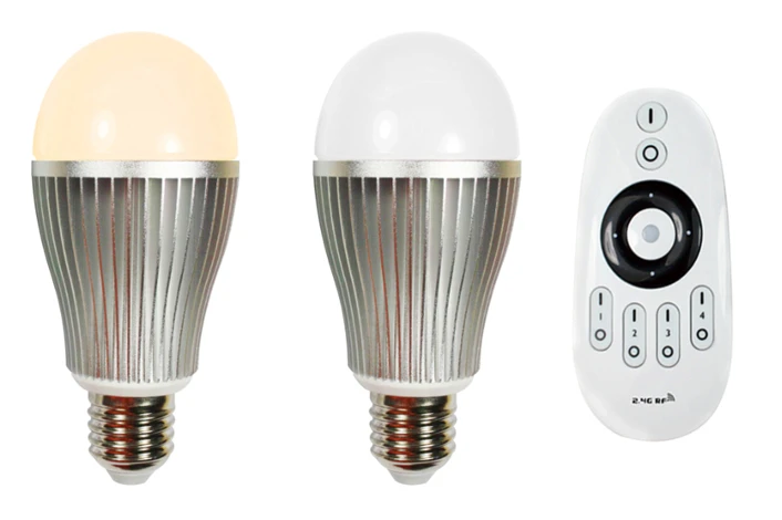 

1 piece 2.4Ghz RF LED WW/WC remote+ 2pcs 9W 2.4Ghz WW/CW LED bulb(Mi-Light)