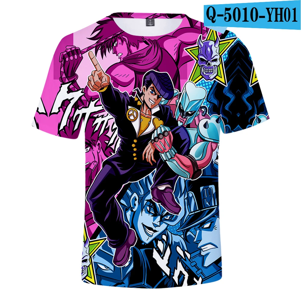 JOJO невероятное приключение Для мужчин 3D печати, футболка в стиле японского Для женщин футболки в стиле «унисекс»; модная новинка уличная одежда забавные футболка; Топы TS03 - Цвет: 3D