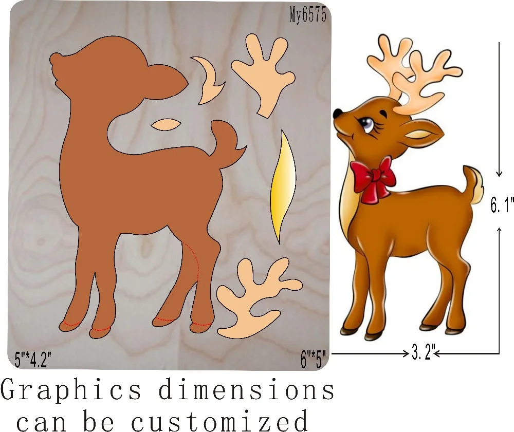 

Yellow Christmas deer die Fit //