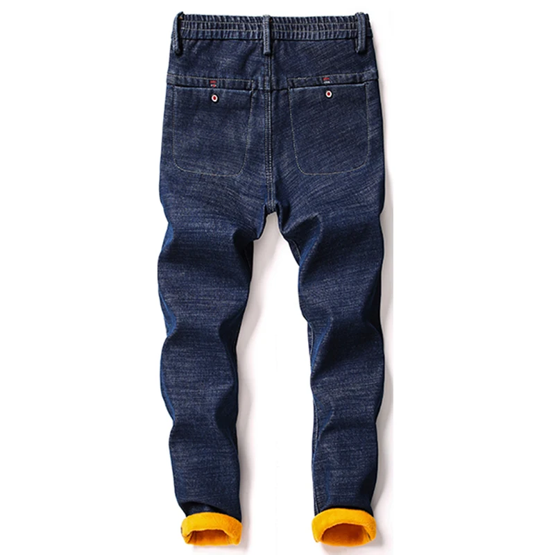 Мужские джинсы KSTUN зимние плотные утепленные флисовые облегающие с эластичной