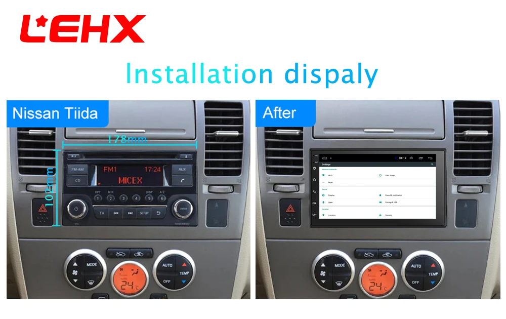 LEHX автомобильный android 8,1 автомобильный dvd для toyota nissan qashqai x trail-note almera juke Мультимедиа Навигация gps универсальный Автомобильный плеер