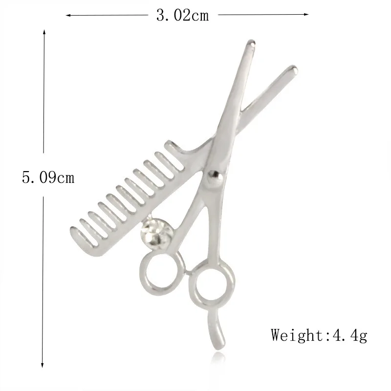 Linnor счастливый парикмахер-стилист Ножницы Броши Булавки стилист волос гребень DIY