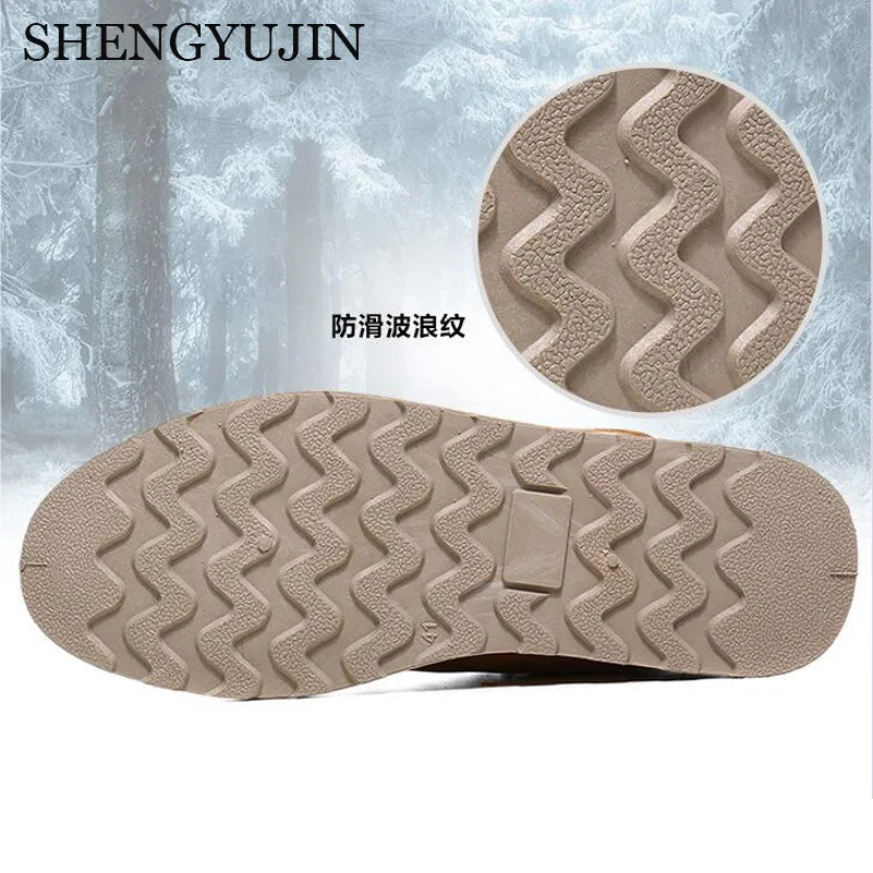 SHENGYUJIN/2019 г. Новые теплые зимние ботинки мужская повседневная обувь на молнии