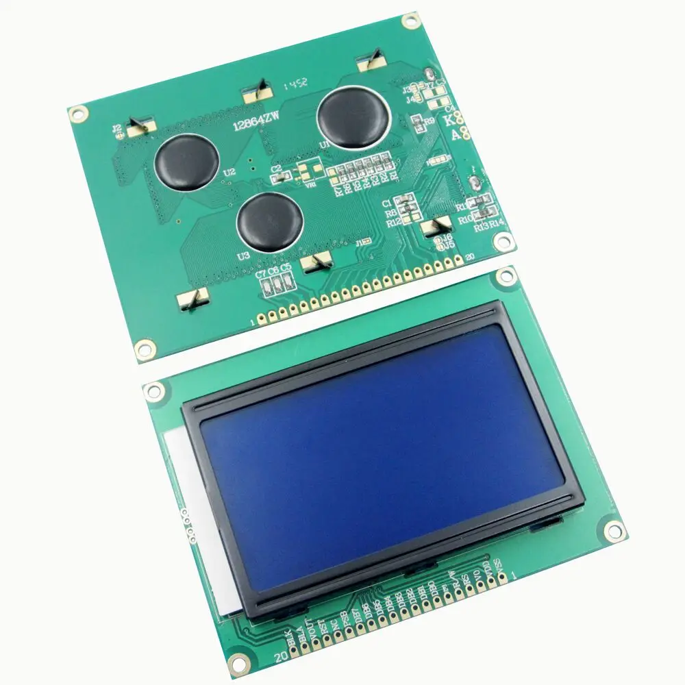5 шт. ЖК-плата 12864 128X64 5V синий экран дисплей ST7920 ЖК-модуль LCD | Электроника