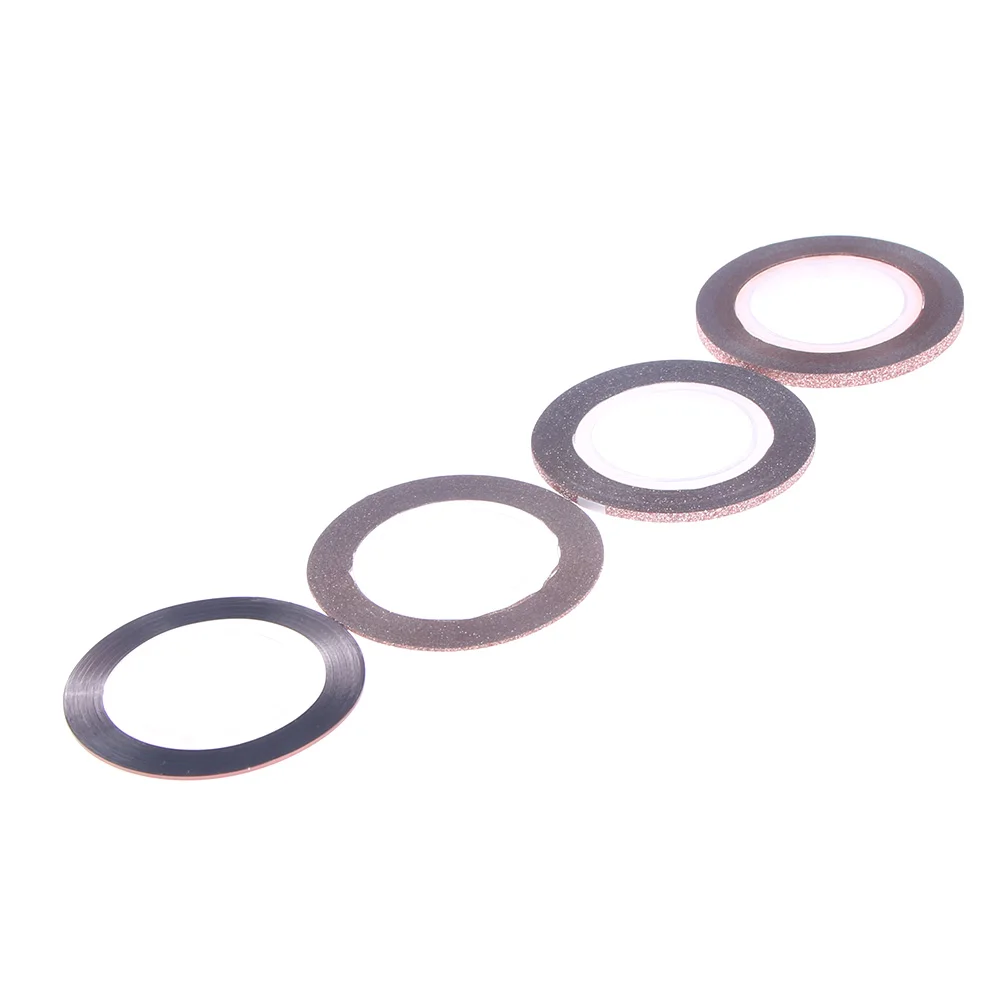 

4Pcs Coffee Matte Glitter Nail Striping Tape Adhesive Stickers Manicure Decor