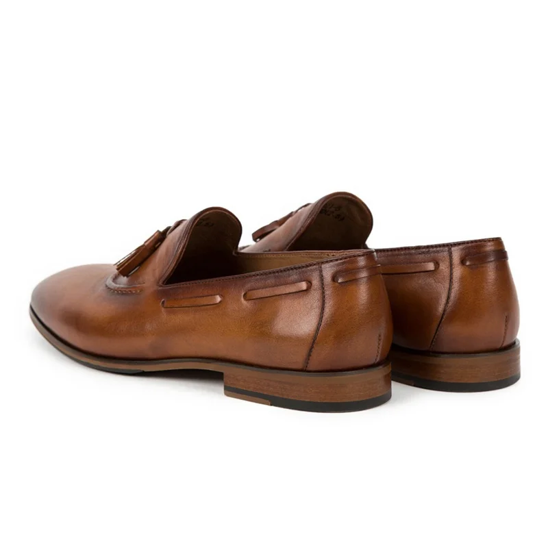 

New Round Toe Slip on Man Comfortable Shoes Genuine Leather Moccasin Casual Loafers Handmade Men's Outdoor Footwear SS143