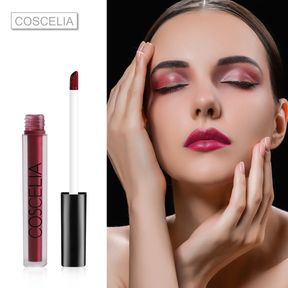COSECELIA 15 Цвет матовый блеск для губ сексуальная Жидкий блеск для губ, матовый, Длительное Действие, Водонепроницаемый оттенок Косметика для макияжа в виде красных губ матового