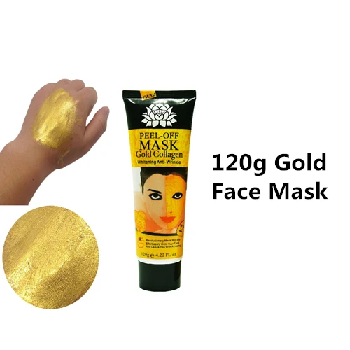 120g Gold Mask Дешевая 30 мл натуральная Сыворотка для лица алоэ Гиалуроновая Кислота Витамин С Витамин Е чайное дерево отбеливание акне омолаживающий против морщин - Вес нетто: 120g Gold Mask